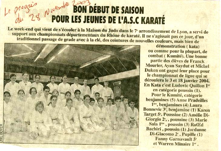 Le Progrs 28/11/03